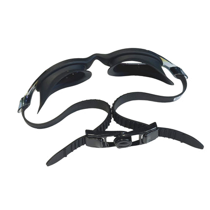 Soft silicone goggles, slightly mirrored, blue