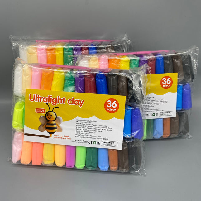36 Colours Air Dry Modelling Clay Set – Bundle Deal - Buy 3, Get 1 FREE!