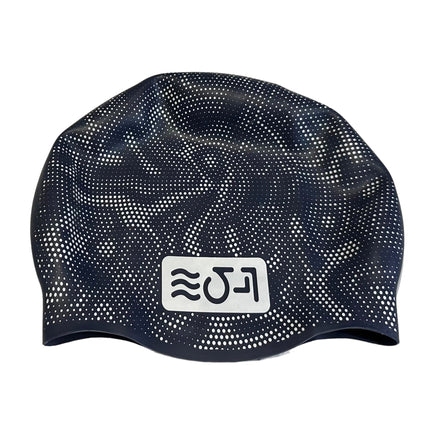 Swimming moulded silicone cap, black or dark blue